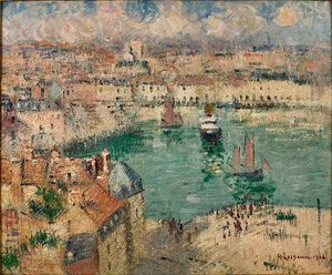 El puerto de Dieppe de Gustave Loiseau